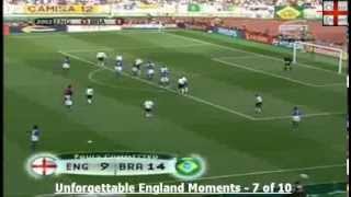 Ronaldinho Free Kick v England  2002 World Cup [upl. by Veneaux988]