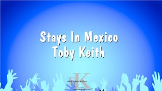 Stays In Mexico  Toby Keith Karaoke Version [upl. by Aikyt]