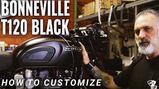 Custom Triumph T120 Black  British Customs [upl. by Ardnauq971]