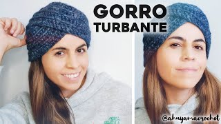 TURBANTE A CROCHET TODAS LAS TALLAS cómo tejer gorro tipo turbante a crochet tutorial paso a paso [upl. by Nahtnhoj143]