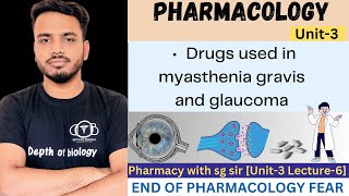 Drugs used in myasthenia gravis and glaucoma  myasthenia gravis  glaucoma  pharmacology [upl. by Leirza]