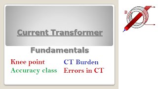 Current Transformer Basics  Accuracy Class Burden Knee Point CT Errors [upl. by Akers]