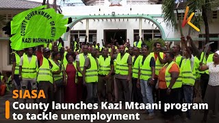 Kilifi County launches Kazi Mtaani program with 166 employees to tackle unemployment [upl. by Ibmat]