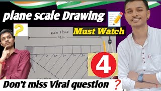 📚😲Scale lecture 4  Drawing  Plane scale Drawing questions 👉 Up polytechnic 1st semester ED Imp [upl. by Haroppizt]