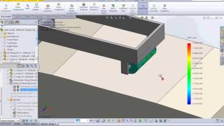 Motion Analysis stress displacement and safety factor Solidworks [upl. by Metcalf]