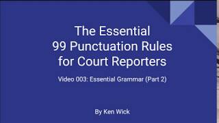 003 99 Punctuation Rules Essential Grammar Part 2 [upl. by Schug]