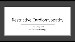 Restrictive cardiomyopathy vs constrictive cardiomyopathy [upl. by Cardon368]