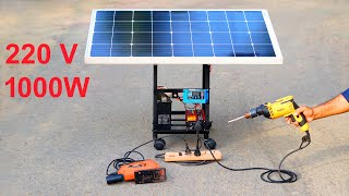 How to Make Portable Solar Inverter  Free Energy [upl. by Atiken899]