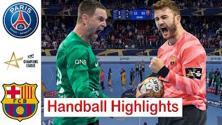 Paris SaintGermain HB Vs Barca handball Highlights Quarter finals EHF Champions League 2024 [upl. by Alleirbag]