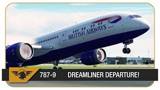 P3D V4 60FPS BRITISH AIRWAYS 7879 DREAMLINER HEATHROW DEPARTURE  Heathrow  Baltimore [upl. by Lorri]