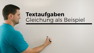 Textaufgaben Gleichung Beispiel Mathevokabeln erkanntGefahr gebannt  Mathe by Daniel Jung [upl. by Patrizia]