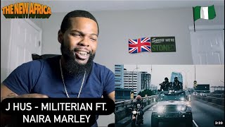 J Hus  Militerian ft Naira Marley Official Video  AMERICAN REACTS🔥🇺🇸 [upl. by Naiditch]