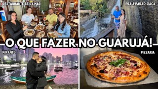 O que FAZER no GUARUJÁ Dica de PRAIA paradisíaca restaurante na Praia do TOMBO e pizzaria PALOOZA [upl. by Ahsar]