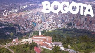 Mount Monserrate Bogota Colombia Drone Footage Simon Bolivar Park Gold Museum TrekWithTech [upl. by Aicenod]