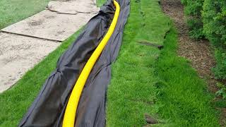 Do Not Use a Pipe Wrapped in Filter Fabric For a French Drain in MI  Yard Drainage Contractor [upl. by Eizeerb103]