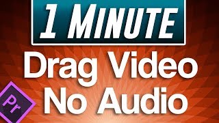Premiere Pro  How to Drag Video to Timeline Without Audio [upl. by Dolly]