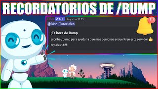 Fibo Bot 🤖 Recordatorio de Bump y aumentar miembros en Discord [upl. by Yesmar]