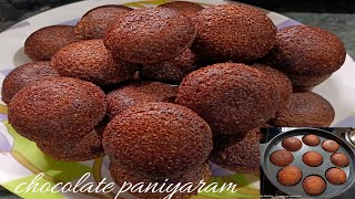 chocolate kuzhi paniyaramchocolate paniyaram using rava amp wheat flourkids favourite recipe [upl. by Ayekram]