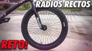 QUE PASA SI MONTAMOS LOS RADIOS DE LA BMX RECTOS [upl. by Agrippina]