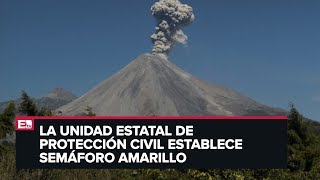 Volcán Colima aumenta su actividad en las últimas horas [upl. by Ilsa]