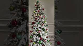 Slim Christmas tree decorations ideas 2024Decorate Christmas christmas xmas christmastree [upl. by Erapsag]