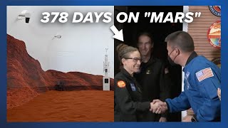 🧑‍🚀 NASA crew leaves phony Mars after 378 days in captivity [upl. by Yduj]