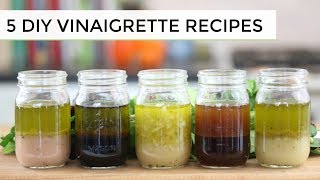 5 DIY SALAD DRESSING RECIPES  quick  easy [upl. by Ahsam503]