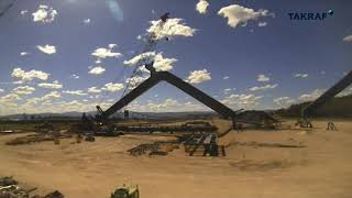 Time lapse construction video of two TAKRAF portal scraper reclaimers in Australia [upl. by Ezechiel31]