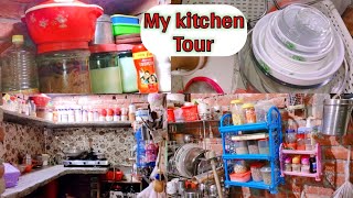 My kitchen Tour Indian style kitchen Tour Village kitchen tour in hindi [upl. by Meingolda747]