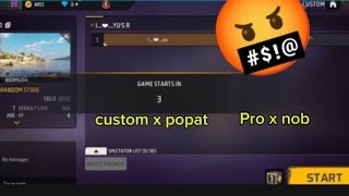 🗡️random player 🗡️free fire Max 🗡️🗡️🗡️custom 🗡️ in popat game 😂 [upl. by Ayekal]