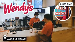 WENDYS RESTAURANT  Dabab Street Sulaimaniyah Riyadh KSA  Nhico Mhogs Vlog [upl. by Ronnholm710]