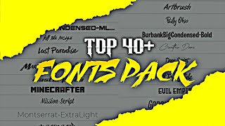 TOP 40 UNIQUE FONTS PACK  40 GAMING FONTS PACK  FONTS PACK 📦 FREE ‼️ [upl. by Las]