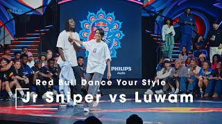 Jr Sniper vs Luwam Top 16  stance x Red Bull Dance Your Style World Final 2024 Mumbai [upl. by Annavoig504]