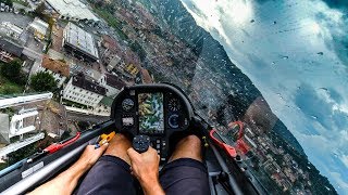 Spectacular Glider Touchdown in Rain  15 m LS8e neo  Pavullo 🇮🇹 [upl. by Beall]