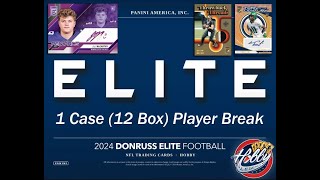 2024 DONRUSS ELITE Football 1 Case 12 Box PLAYER Break 2 eBay 100924 [upl. by Ahsan]