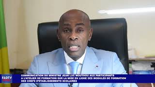 COMMUNICATION DU MINISTRE JEAN LUC MOUTHOU [upl. by Tips]