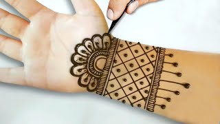 New Easy mehndi design for front hand  Simple Mehndi Design  Mehandi ka Design  Mehndi Designs [upl. by Tenn]