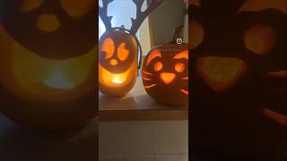 Pumpkin carving with the familypumpkincarving halloween pumpkins family shorts [upl. by Anwahsiek]