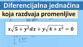 Diferencijalna jednačina koja razdvaja promenljive zadaci [upl. by Zertnom916]