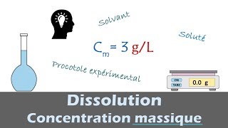 DISSOLUTION 🧪 Concentration Massique  Chimie  Lycée [upl. by Epoillac912]