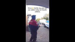 Oh no 😬 Service dog gets way too excited seeing her favorite mailman 🐕‍🦺♿️📩 [upl. by Herstein495]