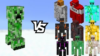 The minecraft creeper vs all golem fight Revolution is Comingminecraft mob battleminecraft [upl. by Nottage]