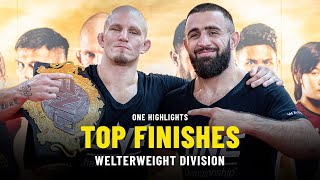 Top Welterweight Finishes  ONE Highlights [upl. by Madea]