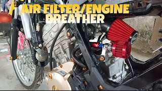 Installation Rad Air Filter and Engine Breather on Raider 150 fi [upl. by Magocsi925]