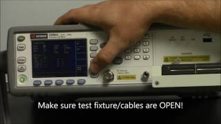 How to Perform Corrections on the Keysight E4980A LCR Meter [upl. by Teferi]