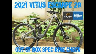 BIKE SPEC CHECK DAY  2021 VITUS ESCARPE CR 29er [upl. by Yart881]