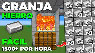 GRANJA de HIERRO 120 1500 HierroHora  Fácil y Eficiente  Tutorial Minecraft Java [upl. by Marlo912]