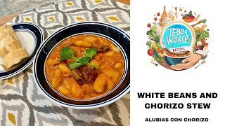 Best White Beans amp Chorizo Stew Alubias con Chorizo [upl. by Ahseinek830]