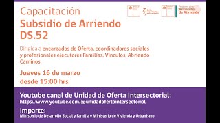 Capacitación Subsidio de Arriendo MINVUMDSF [upl. by Atiuqiram]