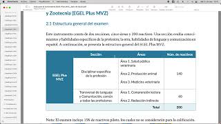 GUIA DE TEMAS DE ESTUDIO PARA EXAMEN CENEVAL EGEL PLUS VETERINARIA Y ZOOTECNIA ceneval [upl. by Allrud208]